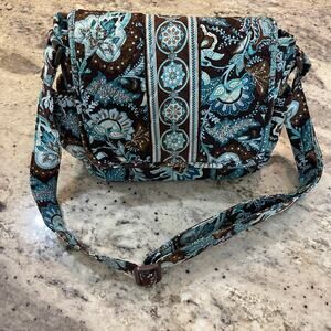 Vera Bradley Crossbody Java Blue Vintage Made In the USA